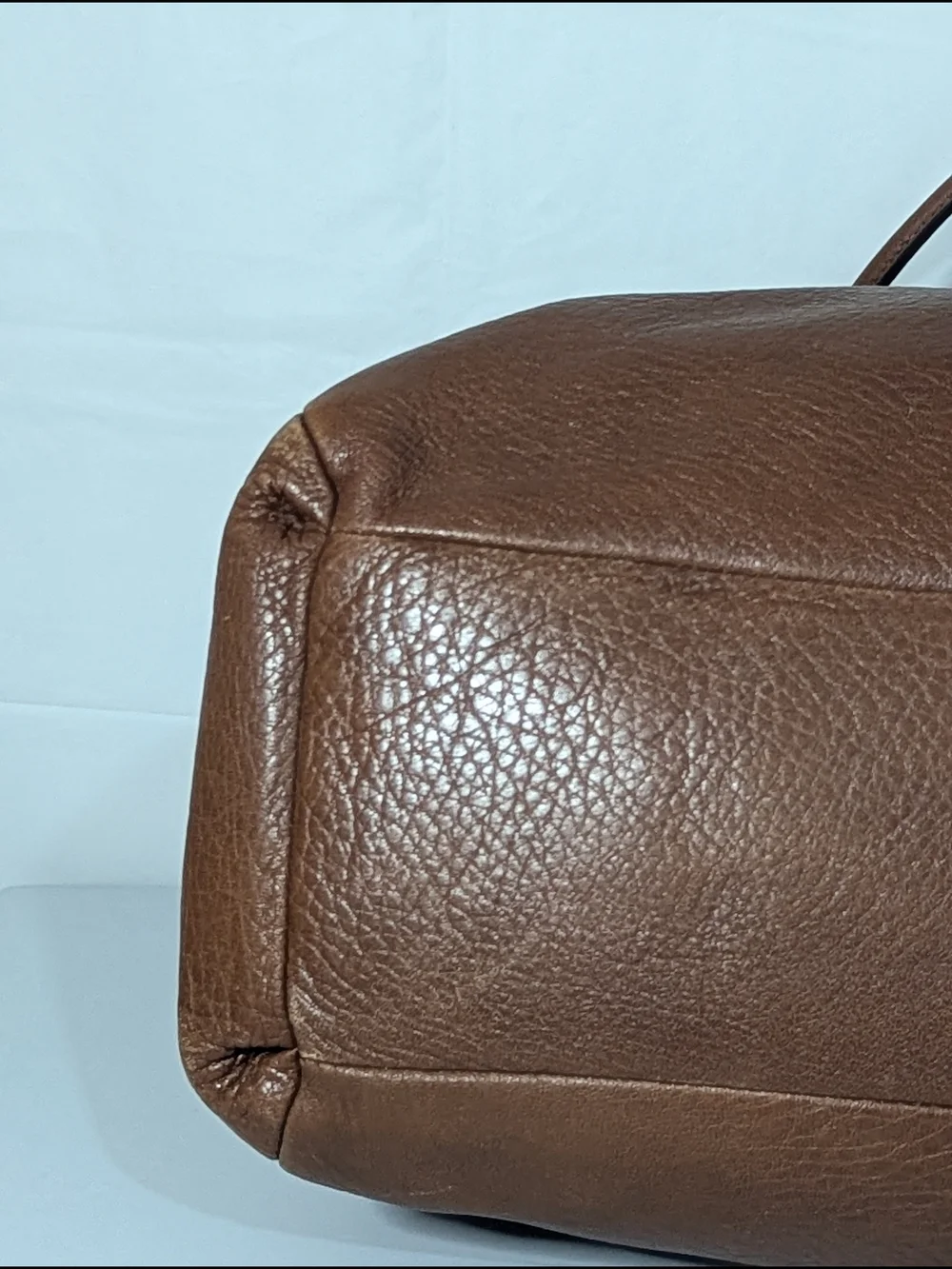 Coach Pebbled Leather Large Hobo Shoulder Bag Brown Slouchy Tote Purse F13669